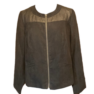 Studio Works Black Zip-Up Blazer Jacket